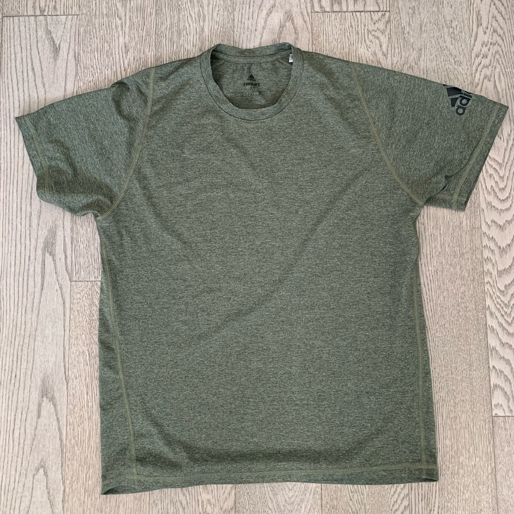 Adidas Freelift Climalite workout tee in heathered green